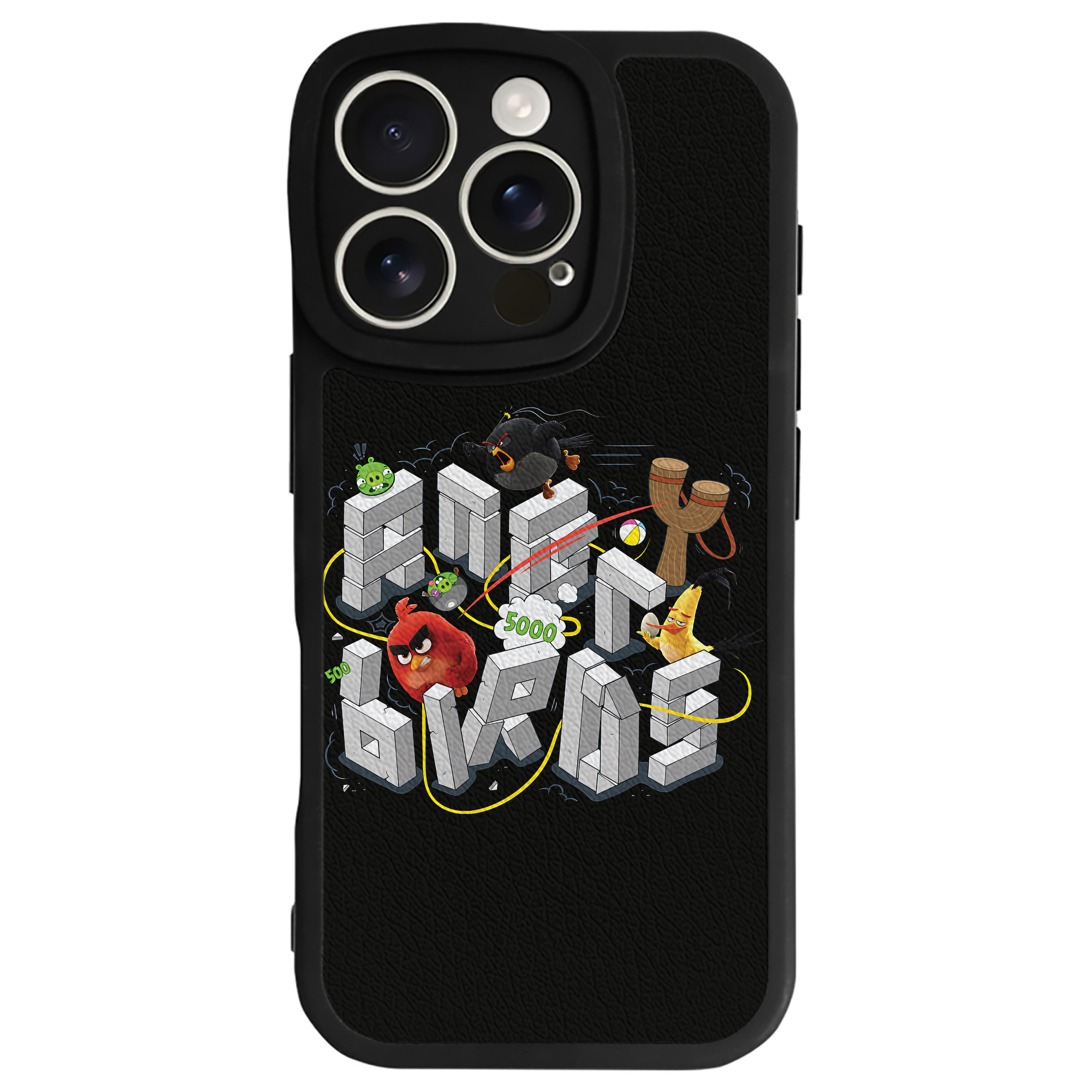 （画像用） Angry Birds アングリーバード 【iPhone 16シリーズ対応】シリコンスマホケース（レザー調） 材質：シリコン